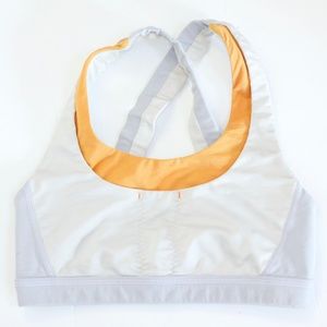Lululemon Orange Grey Pocket Sports Bra Approx 4